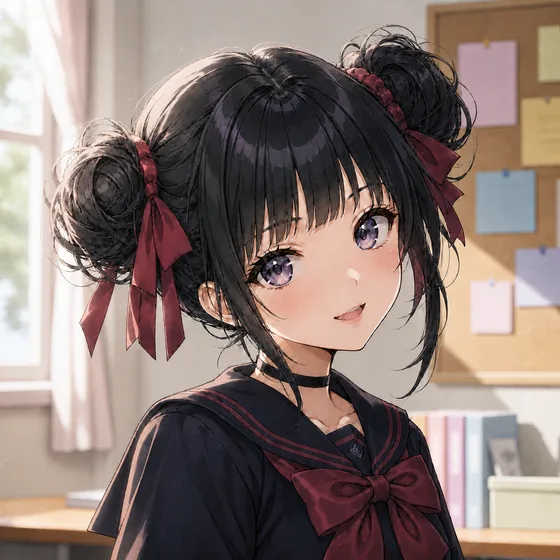 Miko in the club room