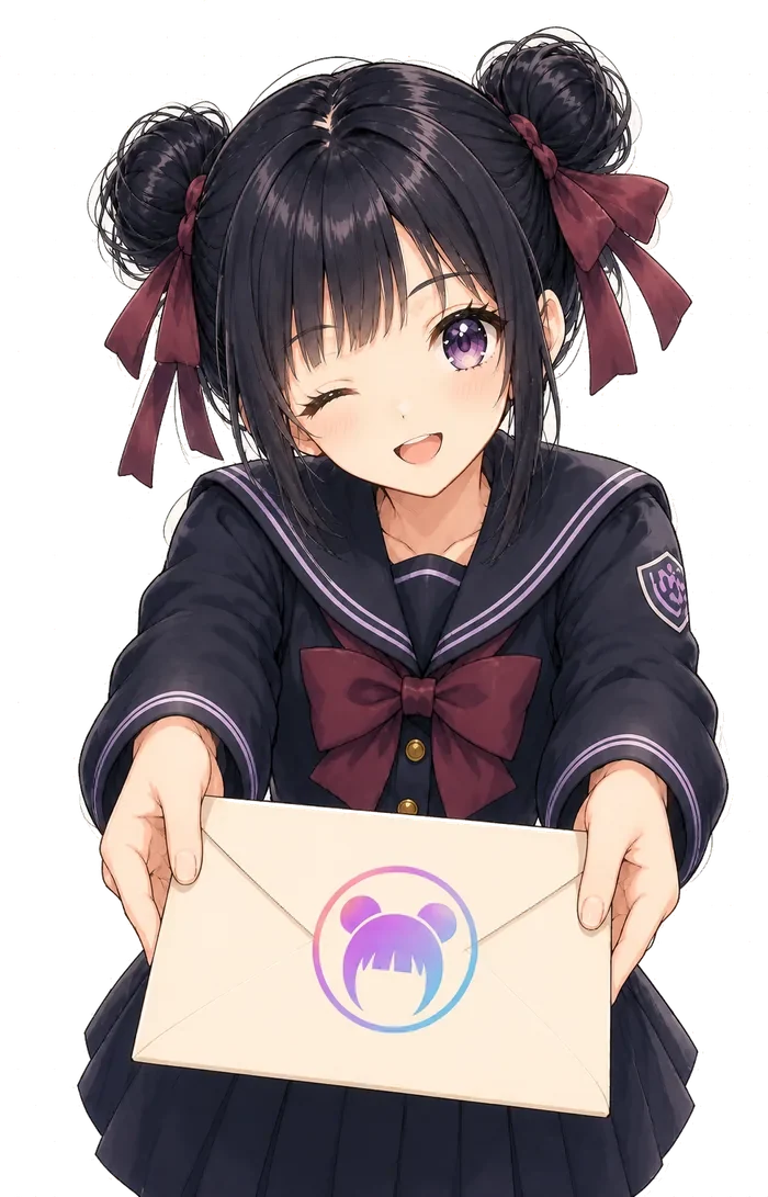 Miko handing you an envelope